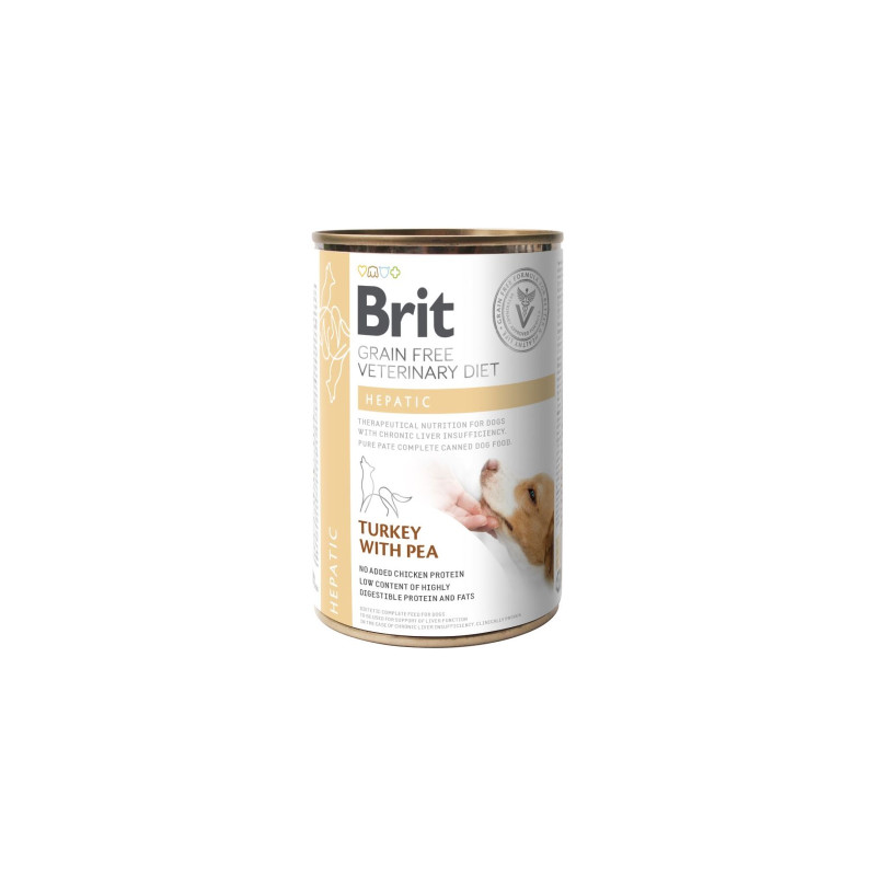 Brit Grain Free Conserva  Caine Hepatic, Pachet 4 X 400 gr