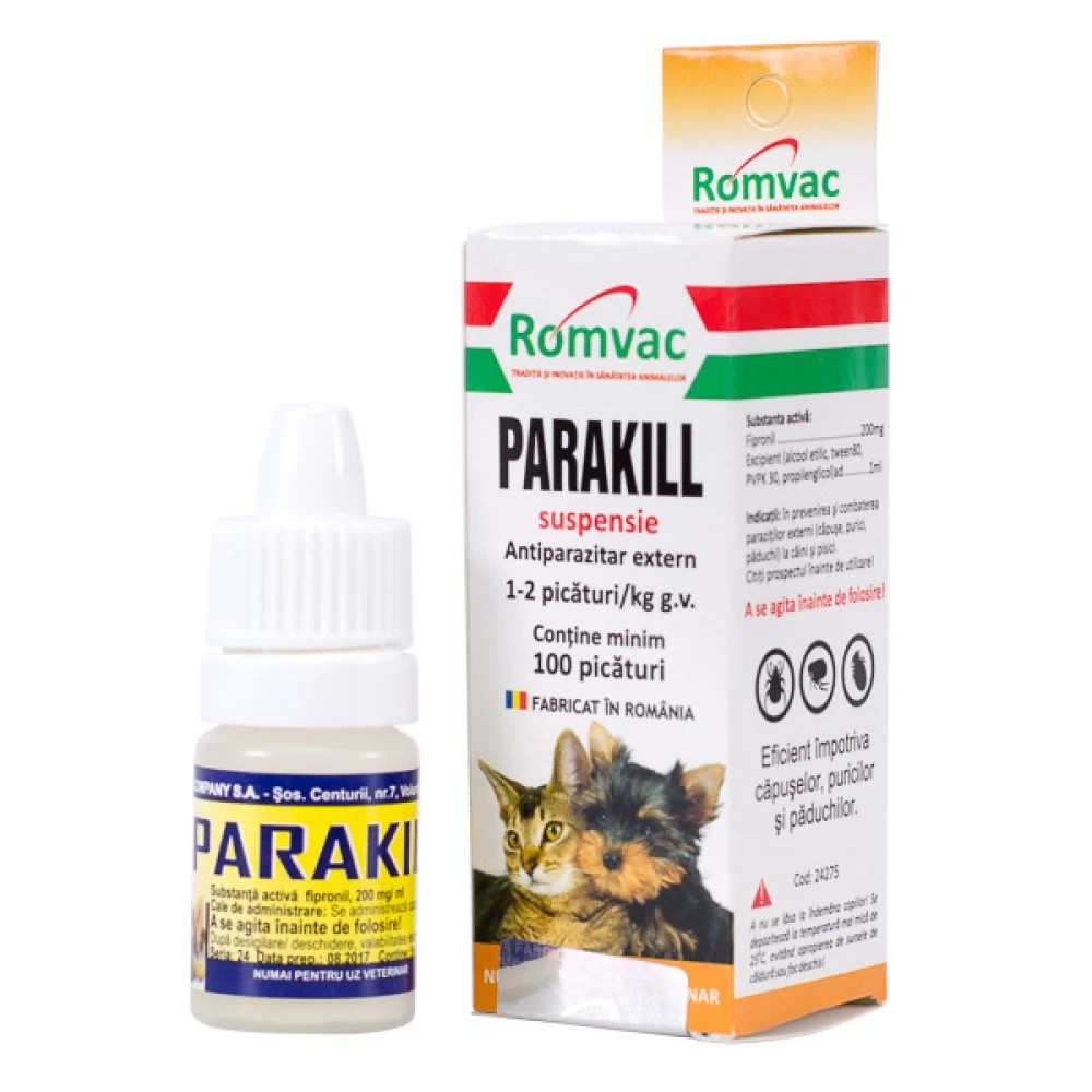 Parakill 10 ml, 200 picaturi, antiparazitare externa&hellip;