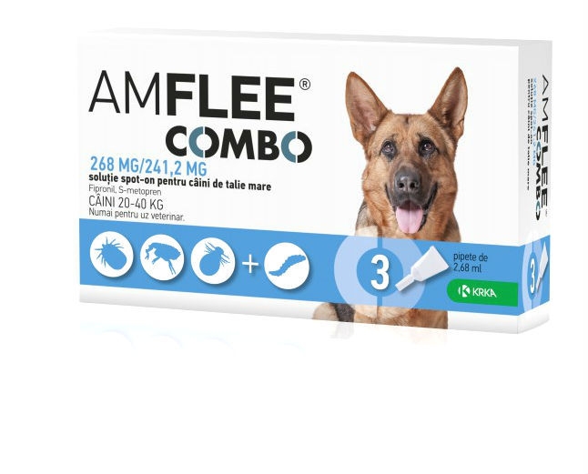 Pipeta Antiparazitara Amflee Combo Dog L 20-40 kg shop4pet.ro