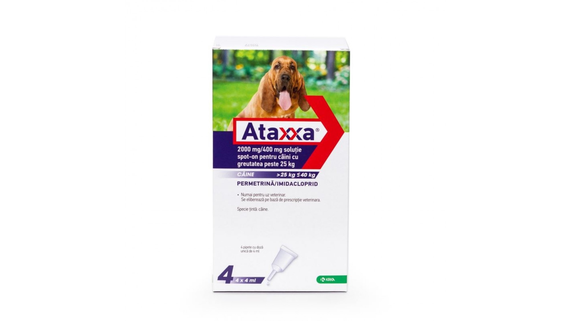 Ataxxa Pipeta Antiparazitara Caine L 400 mg 25-40 kg 1 Pipeta KRKA imagine 2022