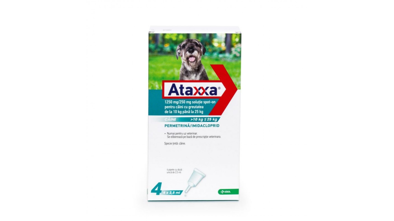 Ataxxa Pipeta Antiparazitara Caine M 250 mg 10-25 kg 1 Pipeta shop4pet