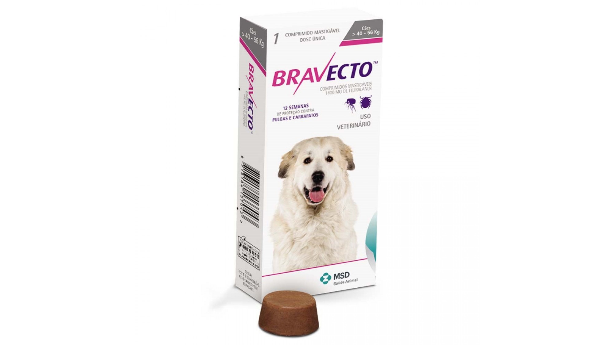 Bravecto 40-56 Kg 1 Tableta X 1400 Mg