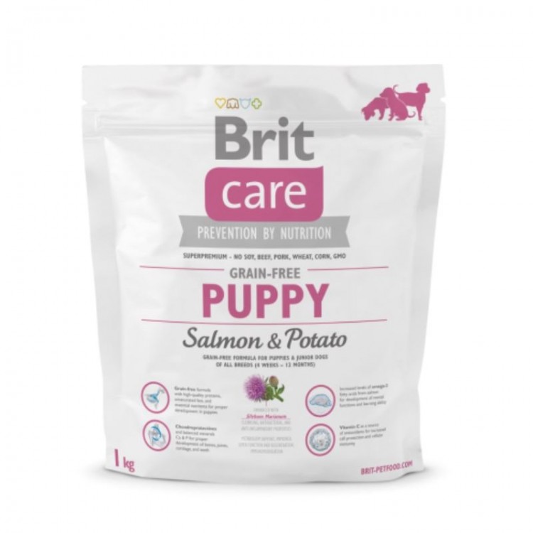 Brit Care Grain Free Puppy Somon si Cartof 1 Kg Brit