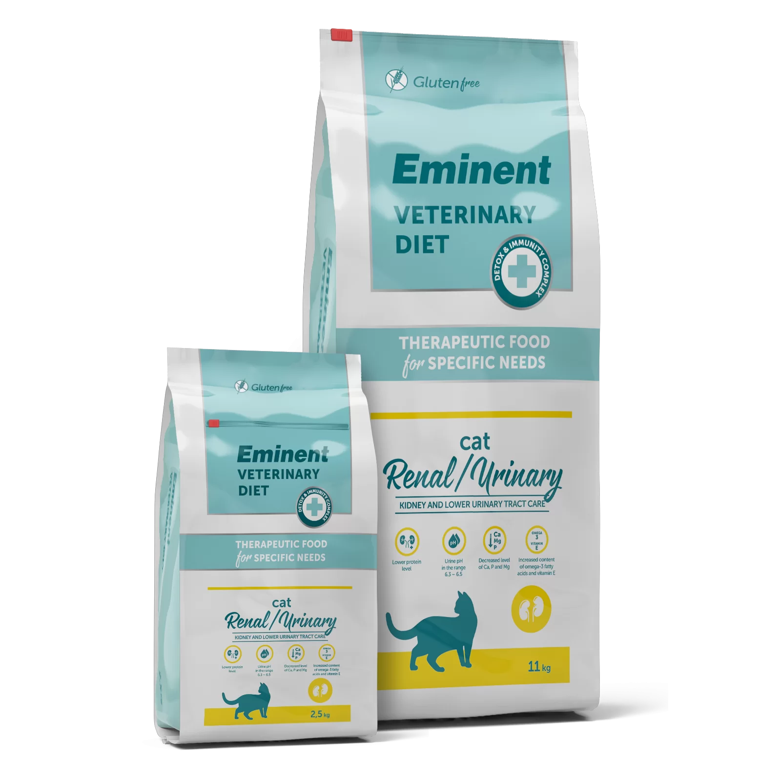 Dieta veterinara pentru pisici cu probleme renale si urinare, Eminent Cat Renal, Urinary, 2.5 kg