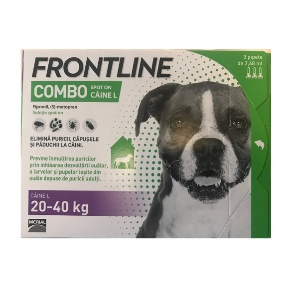 Frontline Combo L Pentru Caini cu Greutatea Intre 20 40 kg 1 pipeta câini imagine 2022
