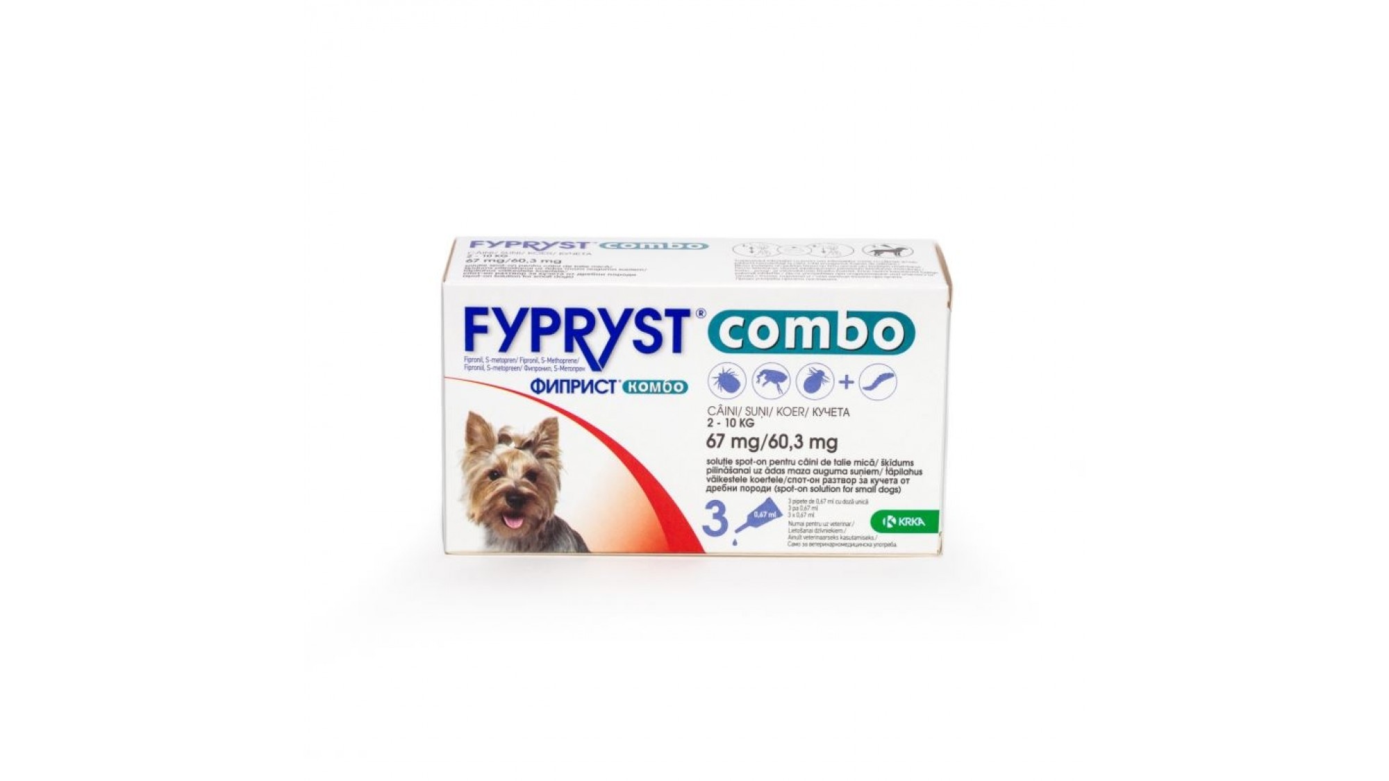 Fypryst Combo Dog S 67 mg 2-10 kg 1 Pipeta KRKA