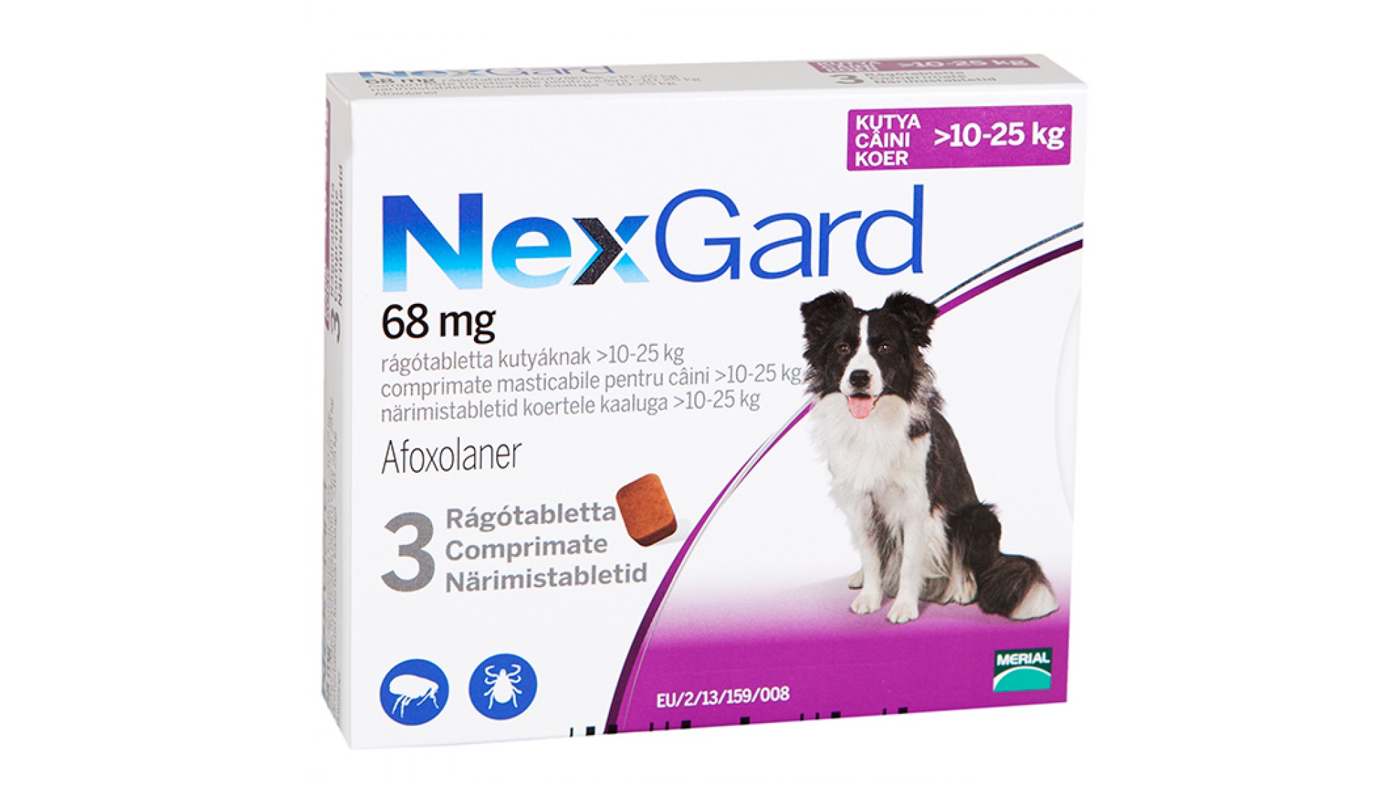 Nexgard Dog L 10-25 Kg 68 Mg x 3 Tablete Merial