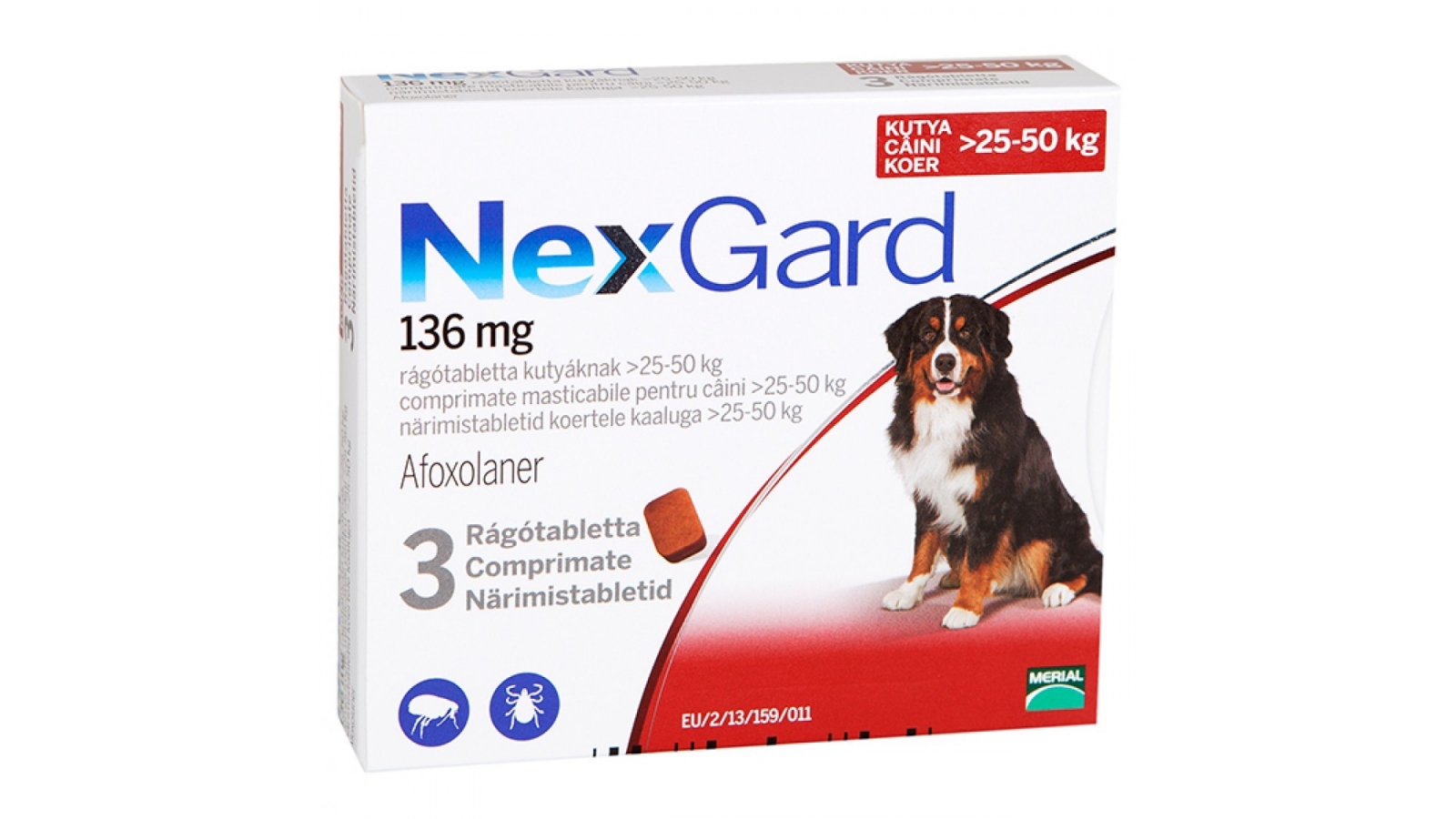 Nexgard Dog XL 25-40 Kg 136 Mg x 1 Tableta 136 imagine 2022