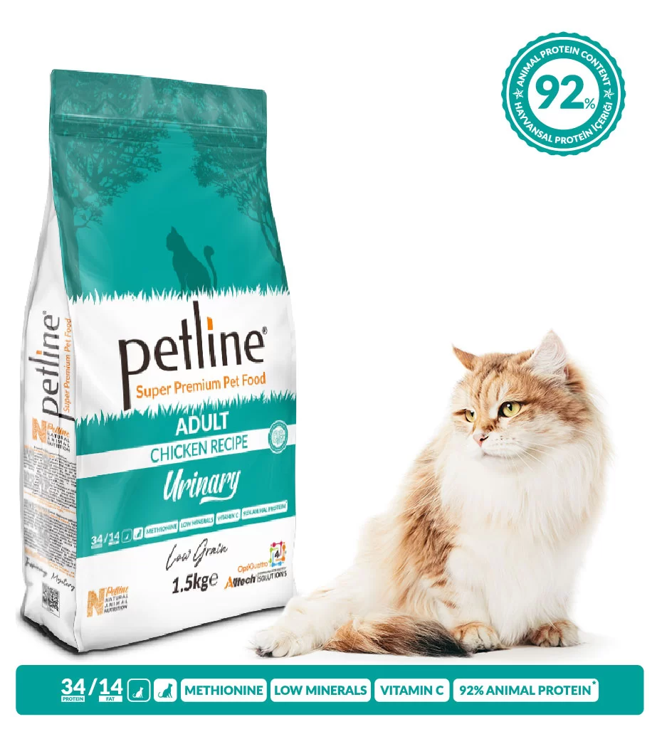 Petline Urinary, hrana uscata superpremium pentru pisici cu probleme urinare,, cu pui, 1.5 kg
