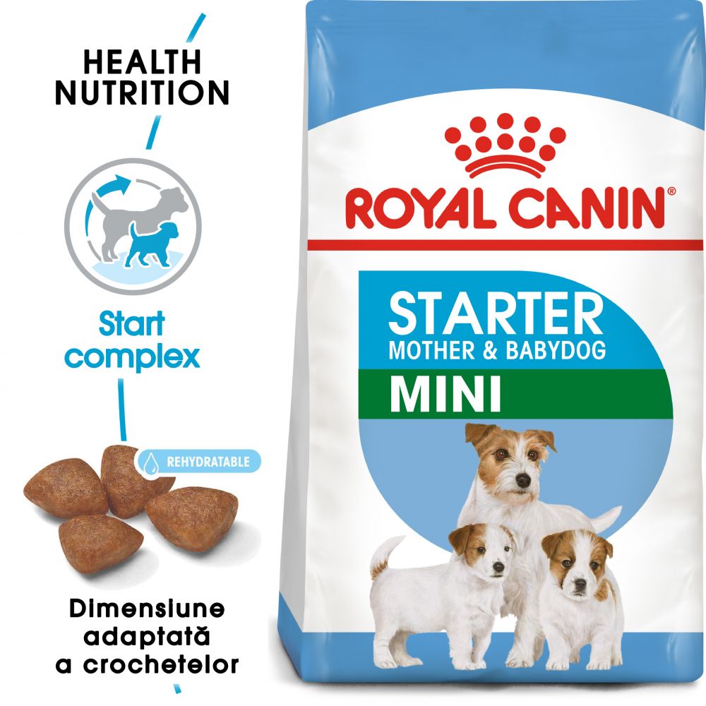 Royal Canin Mini Starter Mother & Baby Dog 3 Kg Plus Container Hrana Gratis Baby imagine 2022