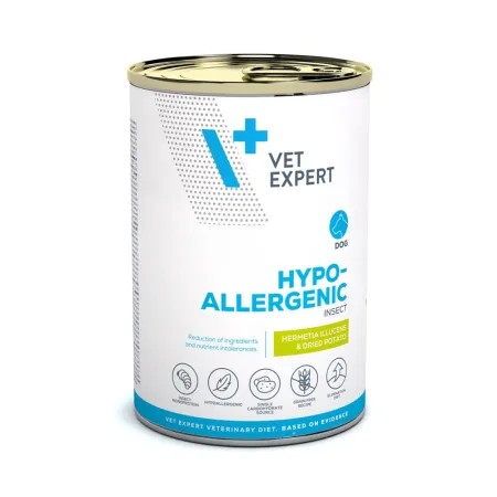 Dieta umeda pentru caini Vet Expert Hypoallergenic, insecte, Pachet 5 X 375 g