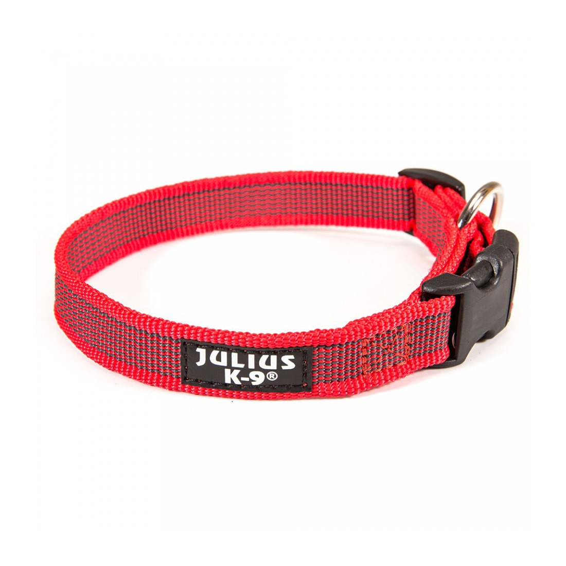 Zgarda caini, rosie, confortabila, 39-65 cm x 25 mm