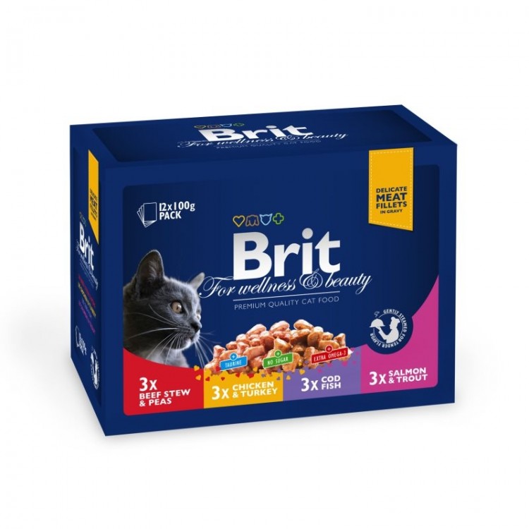 Brit Premium Cat Plic Family Variety 12 Plicuri x 100 Gr 100 imagine 2022