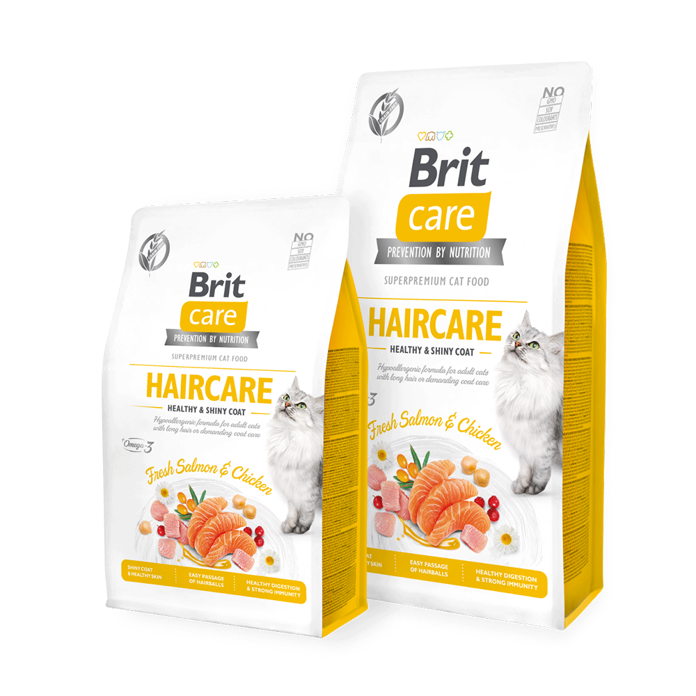 Brit Care Cat GF Haircare Healthy & Shiny Coat 7 Kg Brit imagine 2022