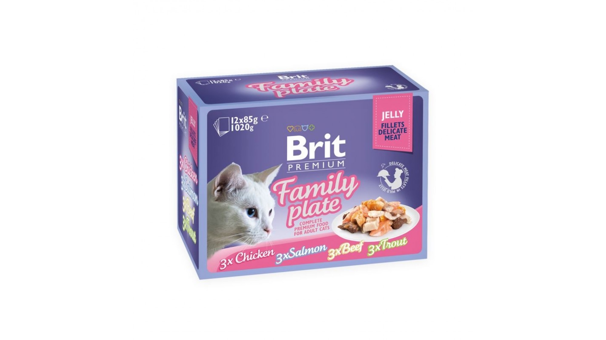 Brit Cat Delicate Family Plate In Jelly 12X85 Gr Brit