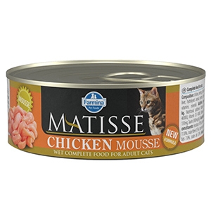 Matisse Cat Mousse Chicken Conserva 85 Gr 4 Buc Plus 1 GRATIS FARMINA