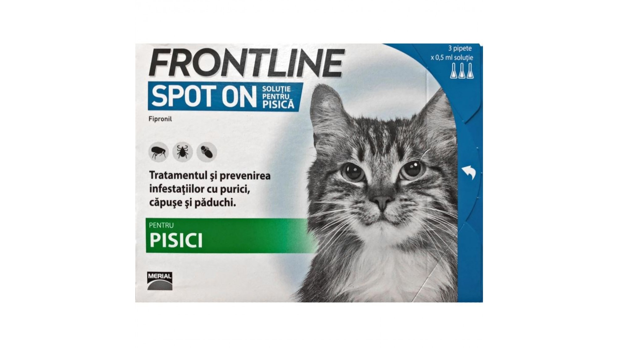 Frontline Spot On Pisica 1 Pipeta Antiparazitare imagine 2022