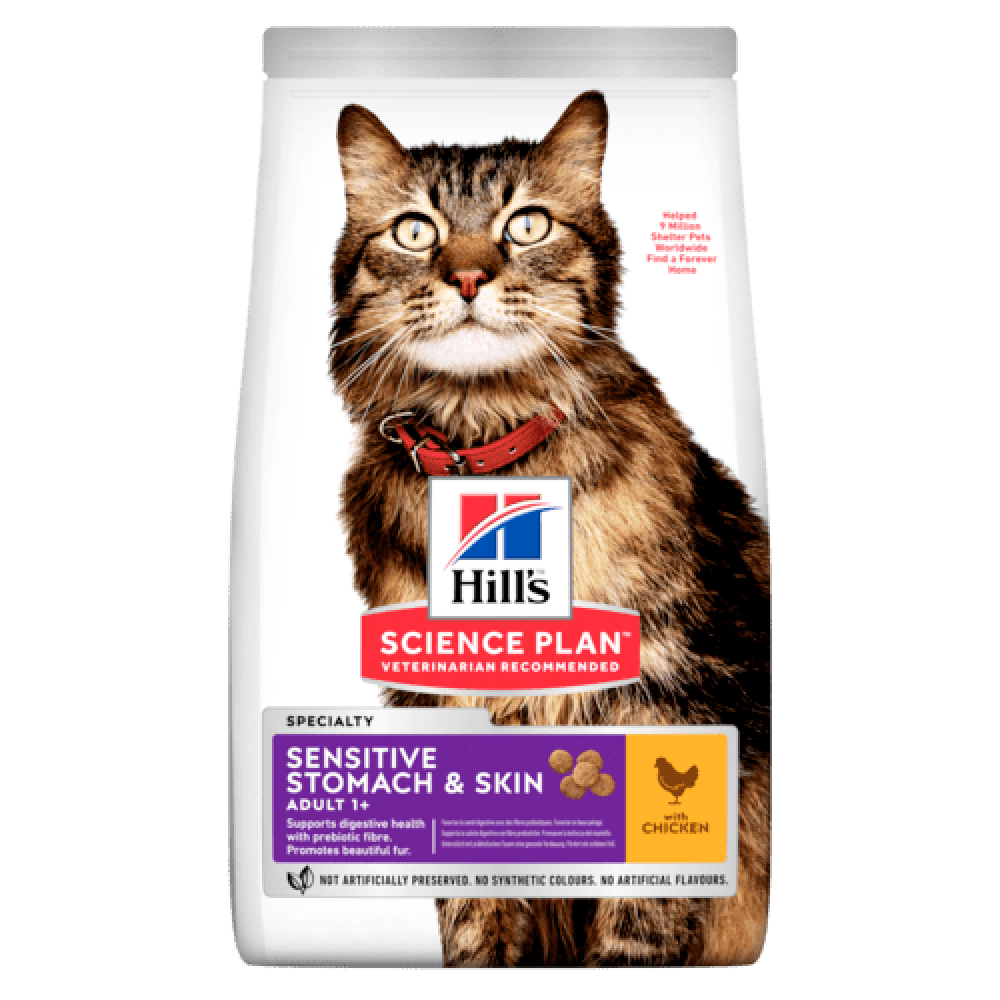 Hill’s Pisici Adult Skin & Stomach cu Pui 1.5 kg 1.5