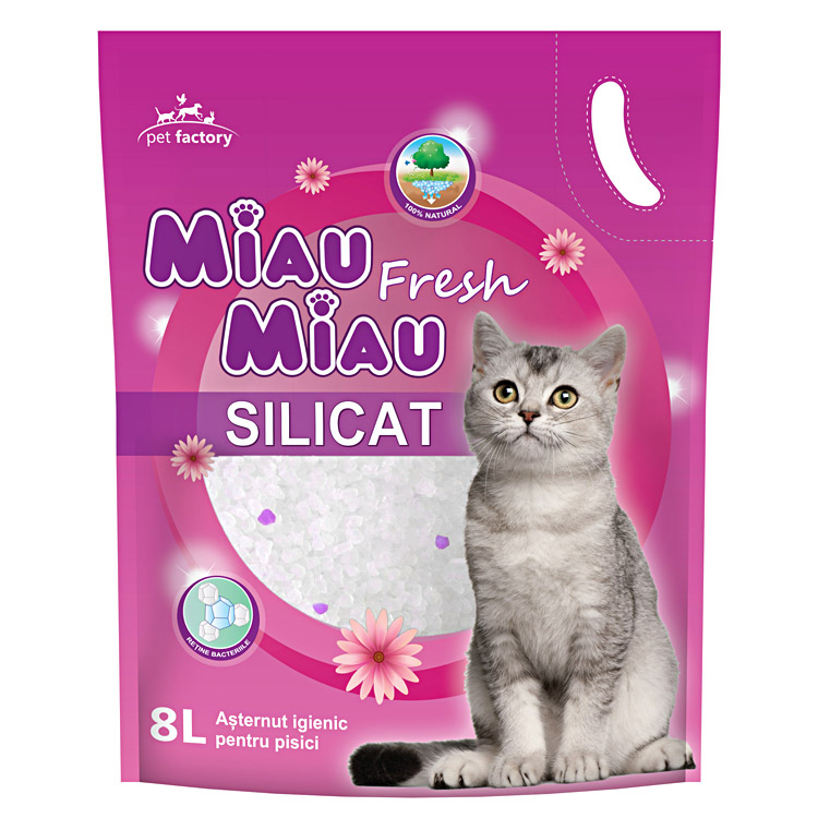 Nisip Silicat Pentru Pisici Miau Miau Fresh 8 L Miau Miau