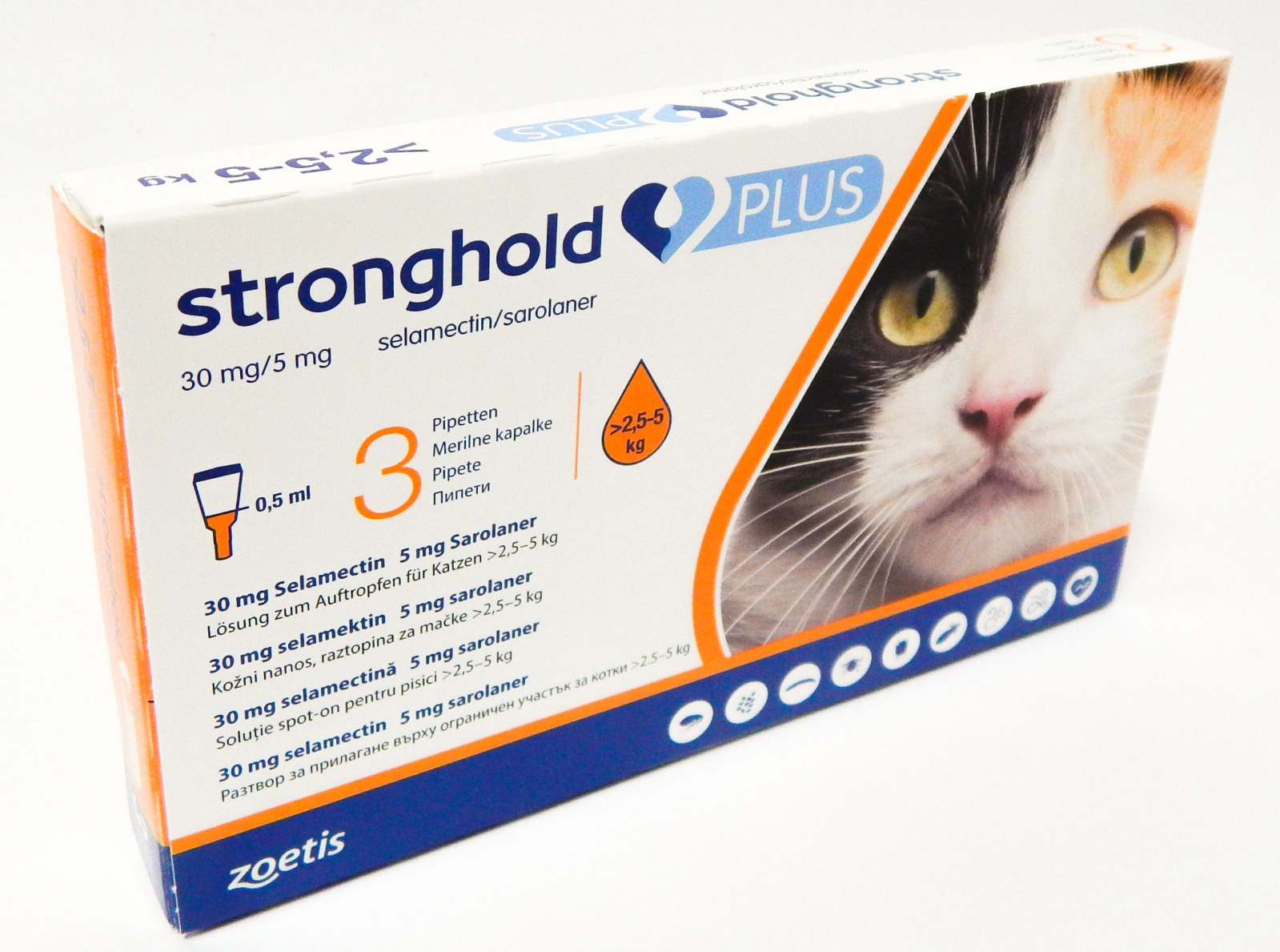 Stronghold Plus Pisica 30 mg 2.6- 5 kg 1 pipeta shop4pet.ro